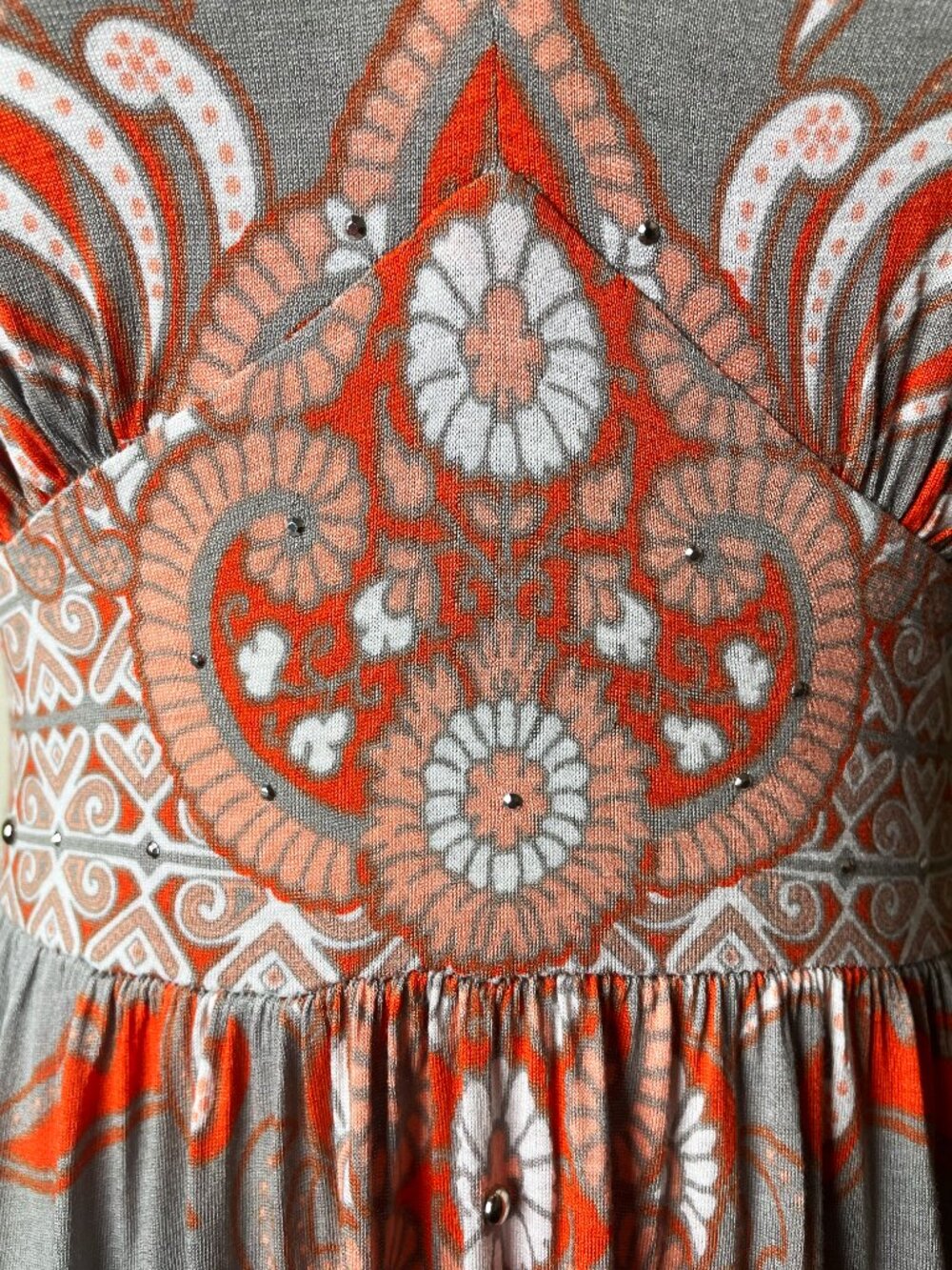 INC International Concepts Paisley Print Boho V-Neck Maxi Dress Size Small | EUC - Picture 9 of 11